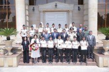 Xaçmazda respublika birincisi olan "Zəfər" komandasının üzvləri mükafatlandırılıb (FOTO)