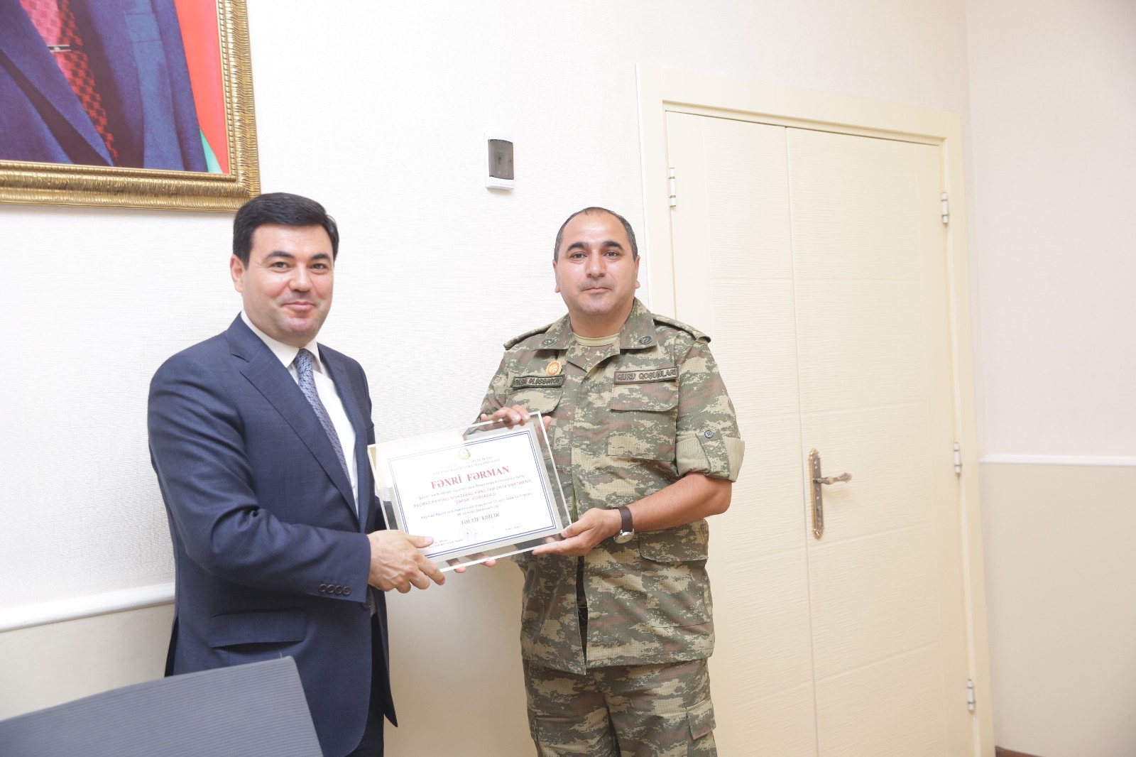 Xaçmazda respublika birincisi olan "Zəfər" komandasının üzvləri mükafatlandırılıb (FOTO)