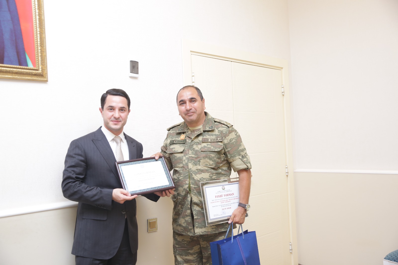 Xaçmazda respublika birincisi olan "Zəfər" komandasının üzvləri mükafatlandırılıb (FOTO)