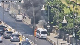 Bakıda mikroavtobus yandı (FOTO) (YENİLƏNİB)