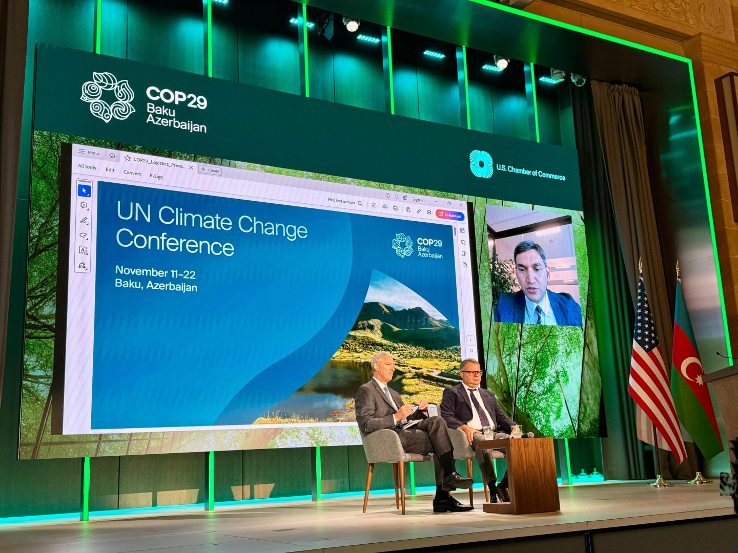 Vaşinqtonda Azərbaycanın COP29 sədrliyinə dair tədbir keçirilib (FOTO)