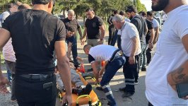 Ağdamda velosiped sürən 15 yaşlı uşağı maşın vurdu (FOTO)
