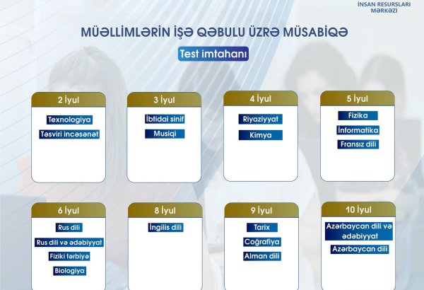 MİQ imtahanlarının vaxtı açıqlandı