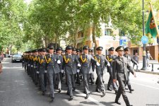 Bakıda hərbi orkestrlərin müşayiəti ilə yürüşlər keçirilib (FOTO/VİDEO) (YENİLƏNİB)