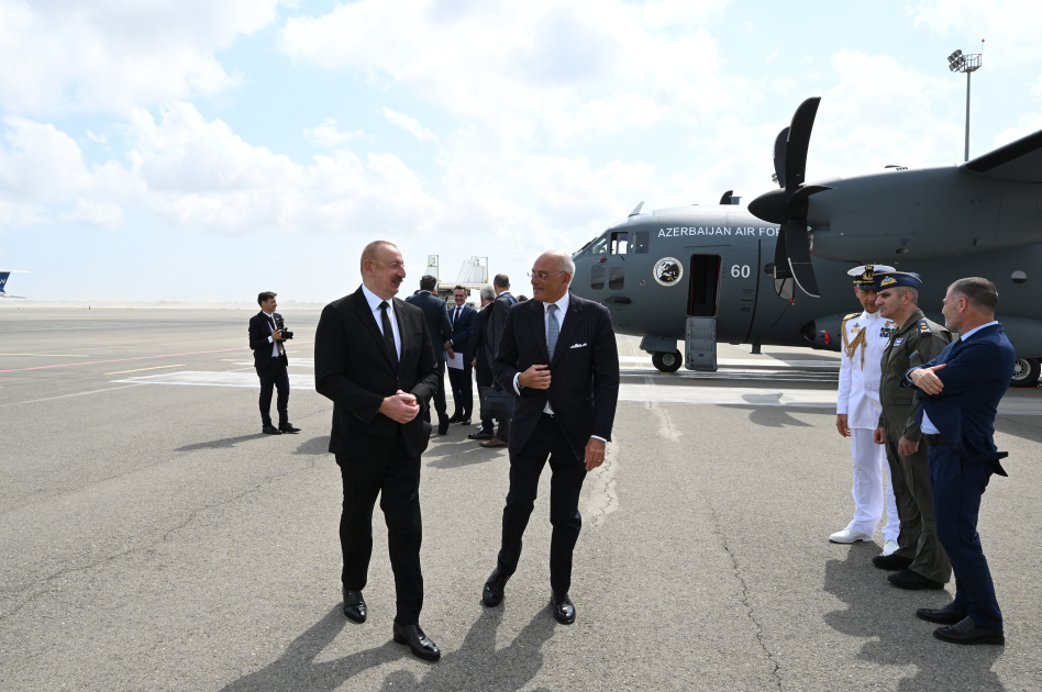 Prezident İlham Əliyevə İtaliyanın “Leonardo” şirkətinin istehsalı olan hərbi nəqliyyat təyyarəsi təqdim edilib (FOTO/VİDEO) (YENİLƏNİB)