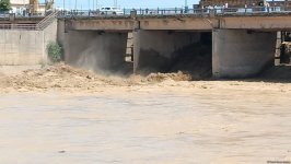 Araz çayında suyun səviyyəsi artıb (FOTO