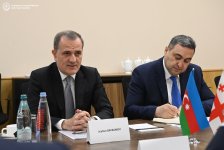 Ceyhun Bayramov gürcüstanlı həmkarı ilə görüşdü (FOTO) (YENİLƏNİB)