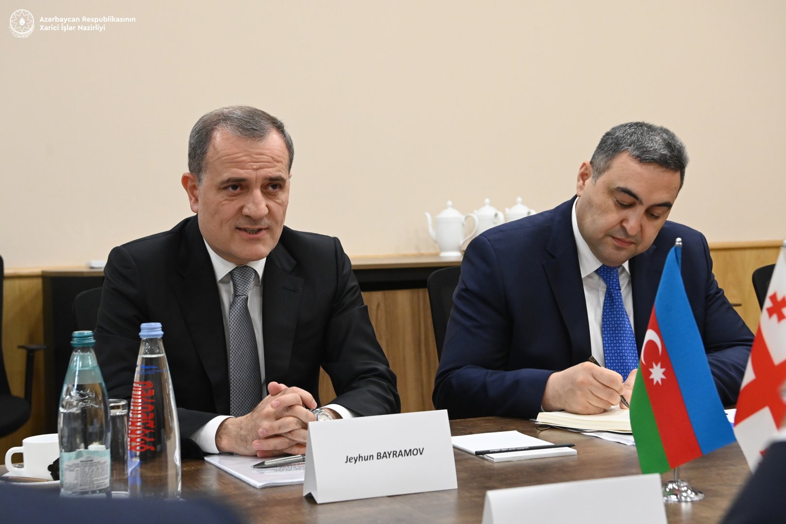 Ceyhun Bayramov gürcüstanlı həmkarı ilə görüşdü (FOTO) (YENİLƏNİB)