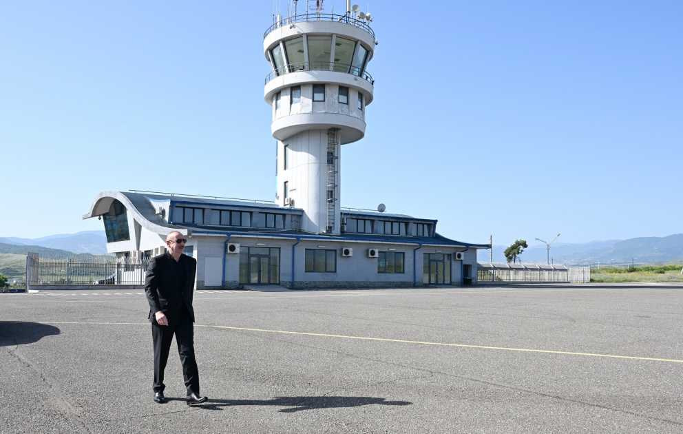Prezident İlham Əliyev Xocalı hava limanında olub (FOTO/VİDEO) (YENİLƏNİB)