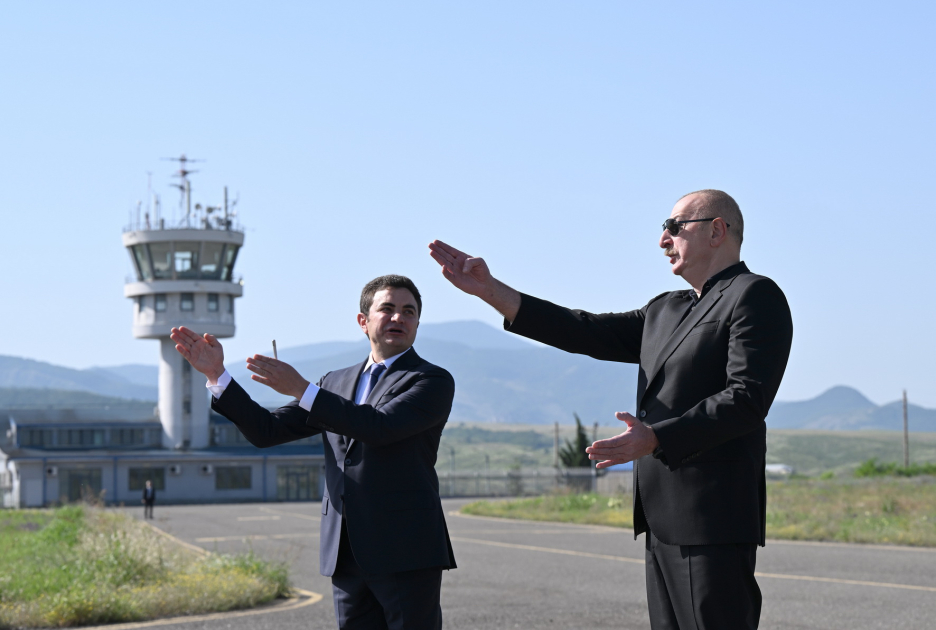 Prezident İlham Əliyev Xocalı hava limanında olub (FOTO/VİDEO) (YENİLƏNİB)