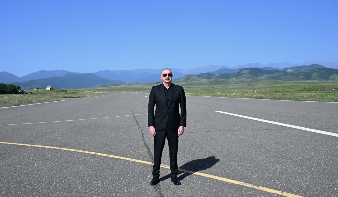 Prezident İlham Əliyev Xocalı hava limanında olub (FOTO/VİDEO) (YENİLƏNİB)