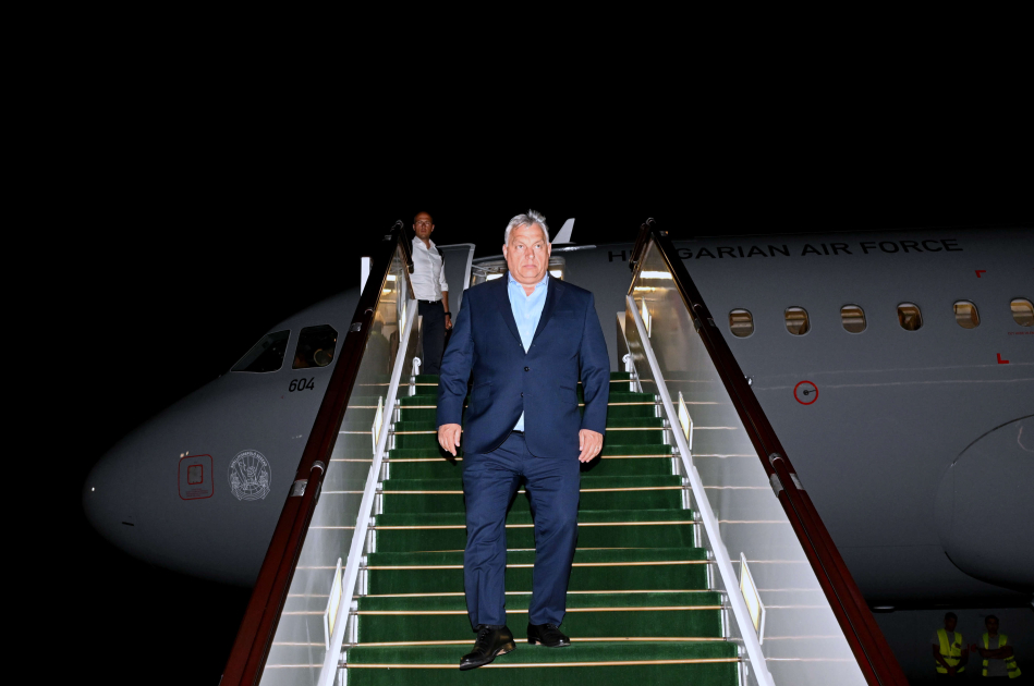 Macarıstanın Baş naziri Viktor Orban Azərbaycana səfərə gəlib (FOTO)