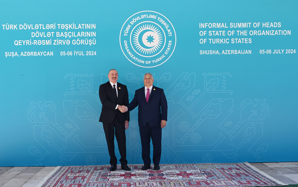 Prezident İlham Əliyev Şuşada TDT-nin Dövlət başçılarını qarşılayıb (FOTO/VİDEO)