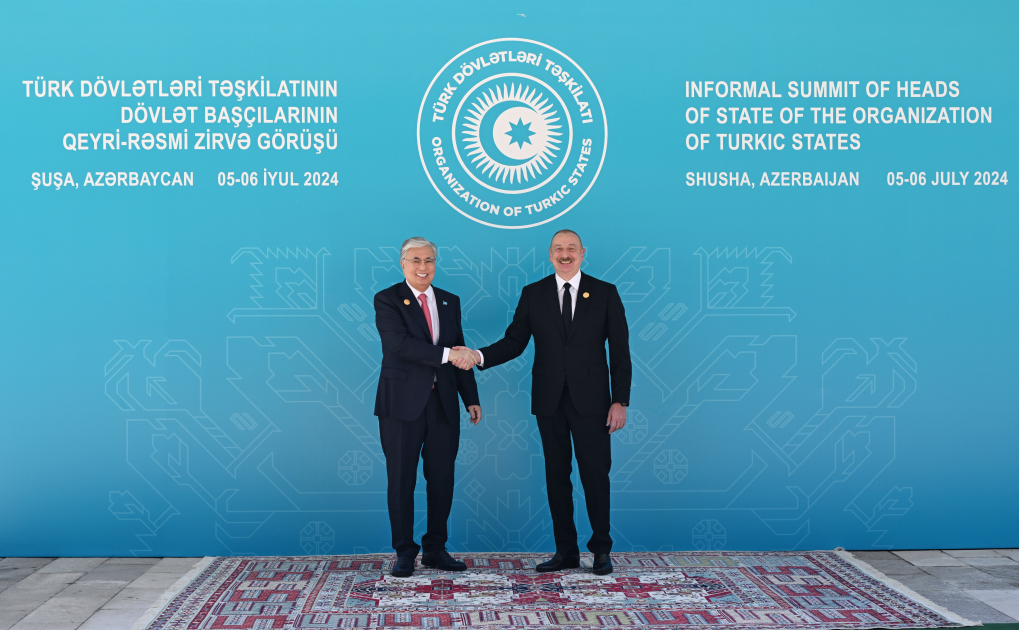 Prezident İlham Əliyev Şuşada TDT-nin Dövlət başçılarını qarşılayıb (FOTO/VİDEO)