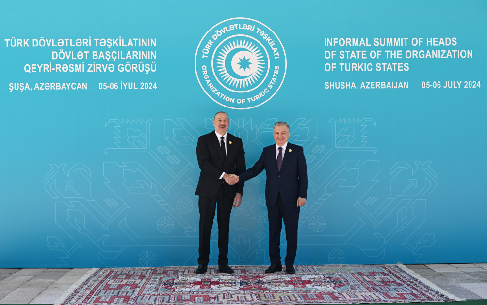 Prezident İlham Əliyev Şuşada TDT-nin Dövlət başçılarını qarşılayıb (FOTO/VİDEO)