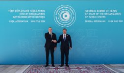 Prezident İlham Əliyev Şuşada TDT-nin Dövlət başçılarını qarşılayıb (FOTO/VİDEO)