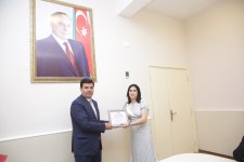 Xaçmazda test imtahanında yüksək nəticə göstərən müəllimlərlə görüş keçirilib (FOTO)