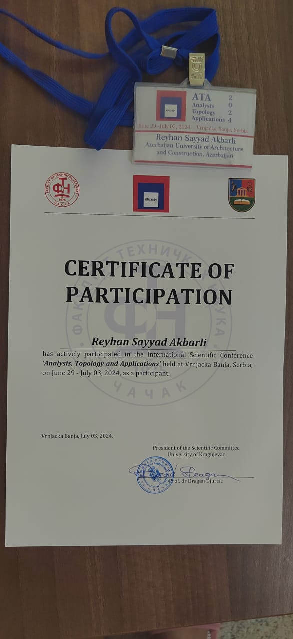 AzMİU prorektorunun nüfuzlu riyaziyyat konfransındakı məruzəsi dünyaşöhrətli alimlər tərəfindən yüksək qiymətləndirilib