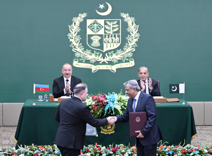 Prezident İlham Əliyevin iştirakı ilə Azərbaycan ilə Pakistan arasında imzalanmış sənədlərin mübadiləsi mərasimi olub (FOTO/VİDEO) (YENİLƏNİB)