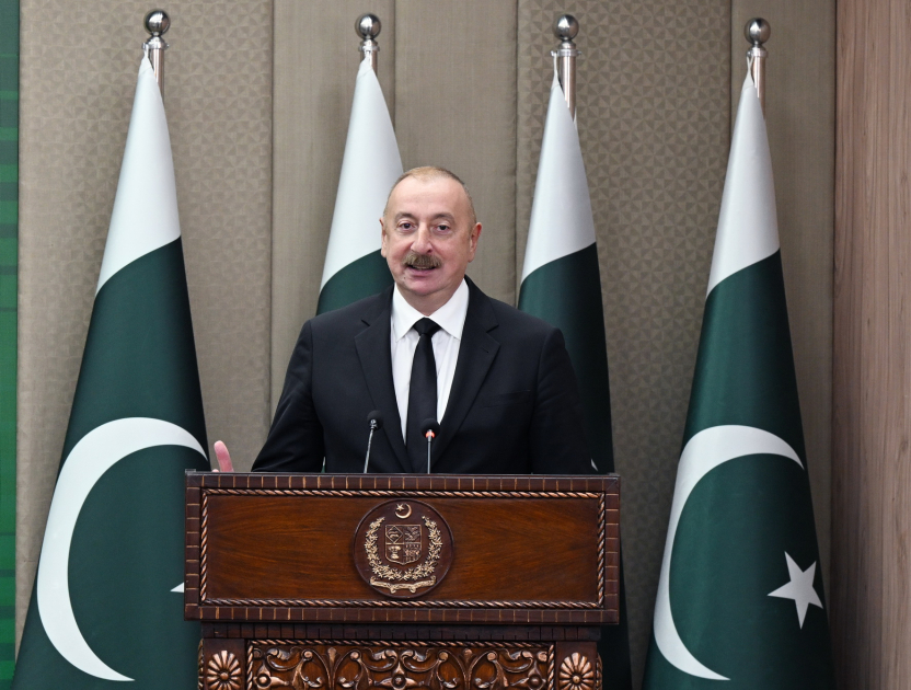 Prezident İlham Əliyev və Məhəmməd Şahbaz Şərif mətbuata bəyanatlarla çıxış ediblər (FOTO/VİDEO) (YENİLƏNİB)