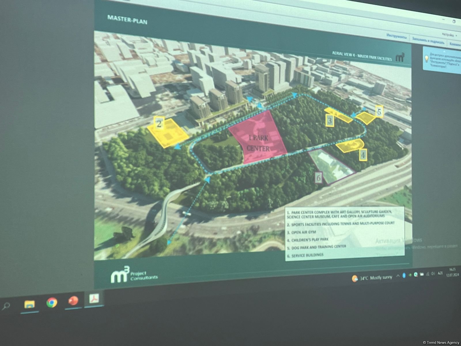 Bakıda salınan yeni parkda görülən işlər məlum olub