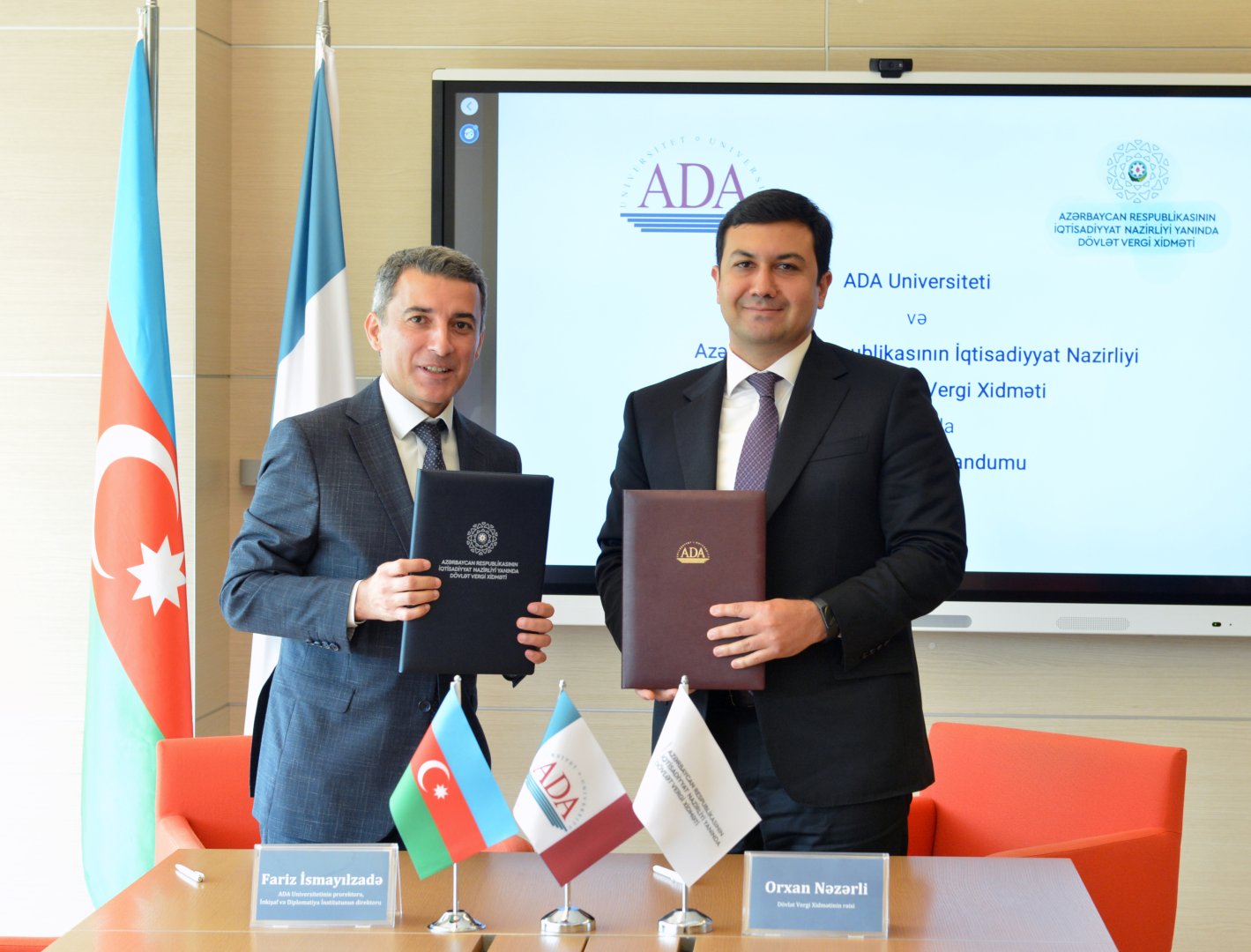 Dövlət Vergi Xidməti ilə ADA Universiteti arasında Anlaşma Memorandumu imzalanıb (FOTO)