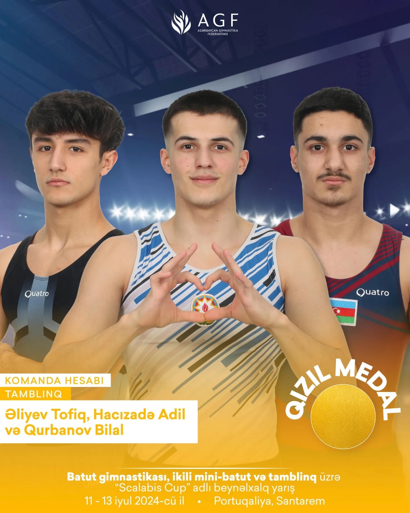 Gimnastlarımız Portuqaliyada 8 medal qazanıblar (FOTO)