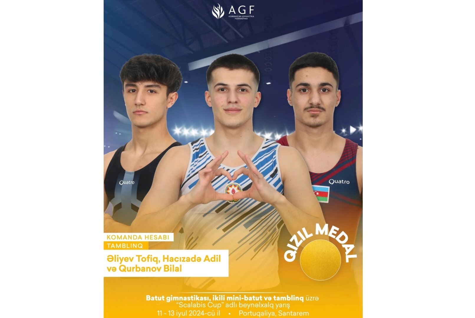 Gimnastlarımız Portuqaliyada 8 medal qazanıblar (FOTO)