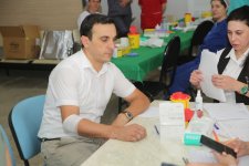 Xaçmazda qanvermə aksiyası təşkil edilib (FOTO)