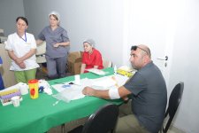 Xaçmazda qanvermə aksiyası təşkil edilib (FOTO)