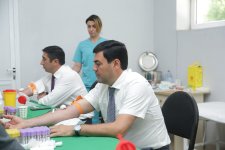 Xaçmazda qanvermə aksiyası təşkil edilib (FOTO)