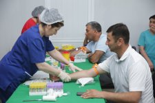 Xaçmazda qanvermə aksiyası təşkil edilib (FOTO)
