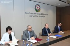 Ceyhun Bayramov Beynəlxalq Miqrasiya Təşkilatının missiya rəhbəri ilə görüşdü (FOTO)