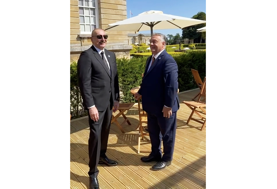 Prezident İlham Əliyev Macarıstanın Baş naziri Viktor Orban ilə söhbət edib (FOTO/VİDEO)