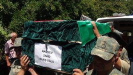 Birinci Qarabağ müharibəsi şəhidi dəfn edildi (YENİLƏNİB) (FOTO)