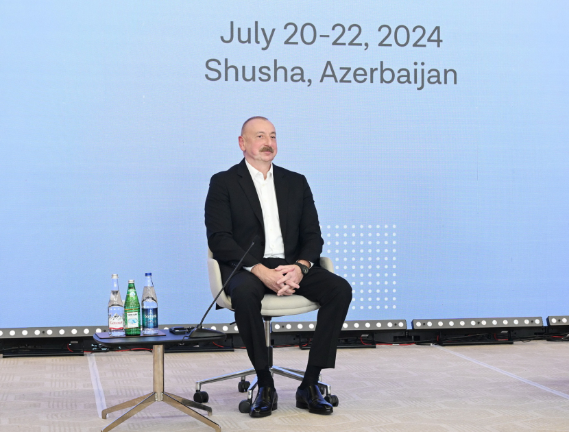 Prezident İlham Əliyev Şuşada 2-ci Qlobal Media Forumunda çıxış edib (FOTO/VİDEO) (YENİLƏNİB-2)