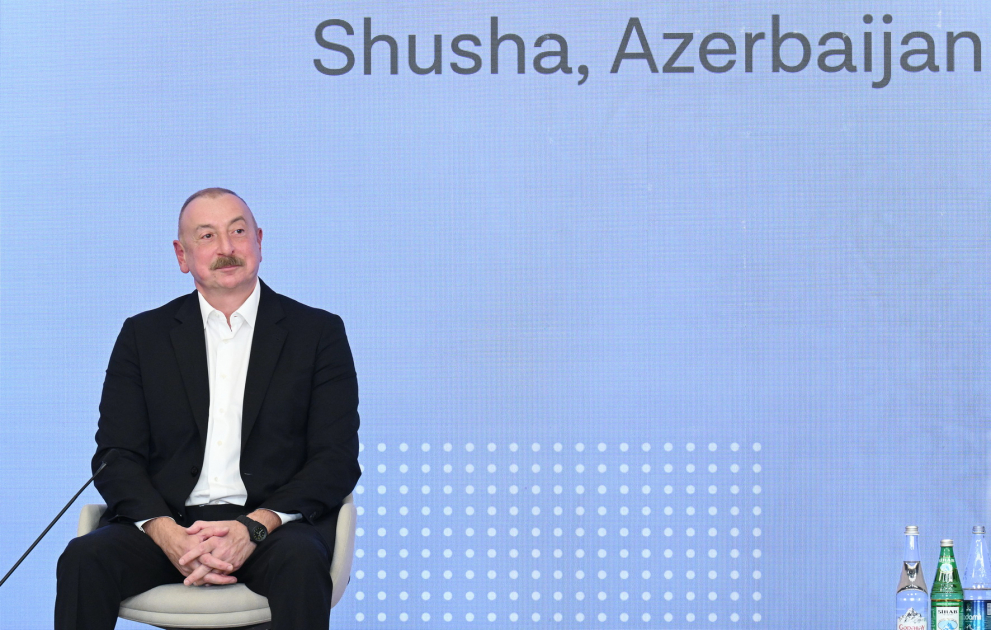 Prezident İlham Əliyev Şuşada 2-ci Qlobal Media Forumunda çıxış edib (FOTO/VİDEO) (YENİLƏNİB-2)