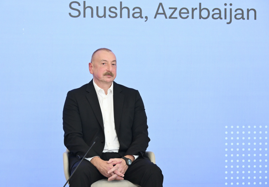 Prezident İlham Əliyev Şuşada 2-ci Qlobal Media Forumunda çıxış edib (FOTO/VİDEO) (YENİLƏNİB-2)