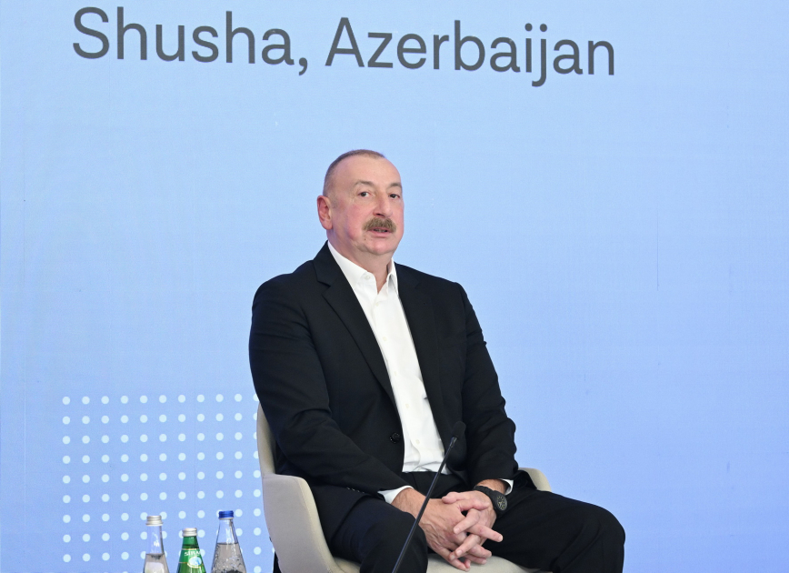 Prezident İlham Əliyev Şuşada 2-ci Qlobal Media Forumunda çıxış edib (FOTO/VİDEO) (YENİLƏNİB-2)
