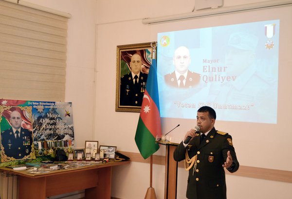 Vətən müharibəsi şəhidinin xatirəsinə həsr olunan anım mərasimi keçirilib (PHOTO)