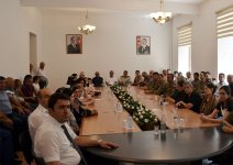 Vətən müharibəsi şəhidinin xatirəsinə həsr olunan anım mərasimi keçirilib (PHOTO)