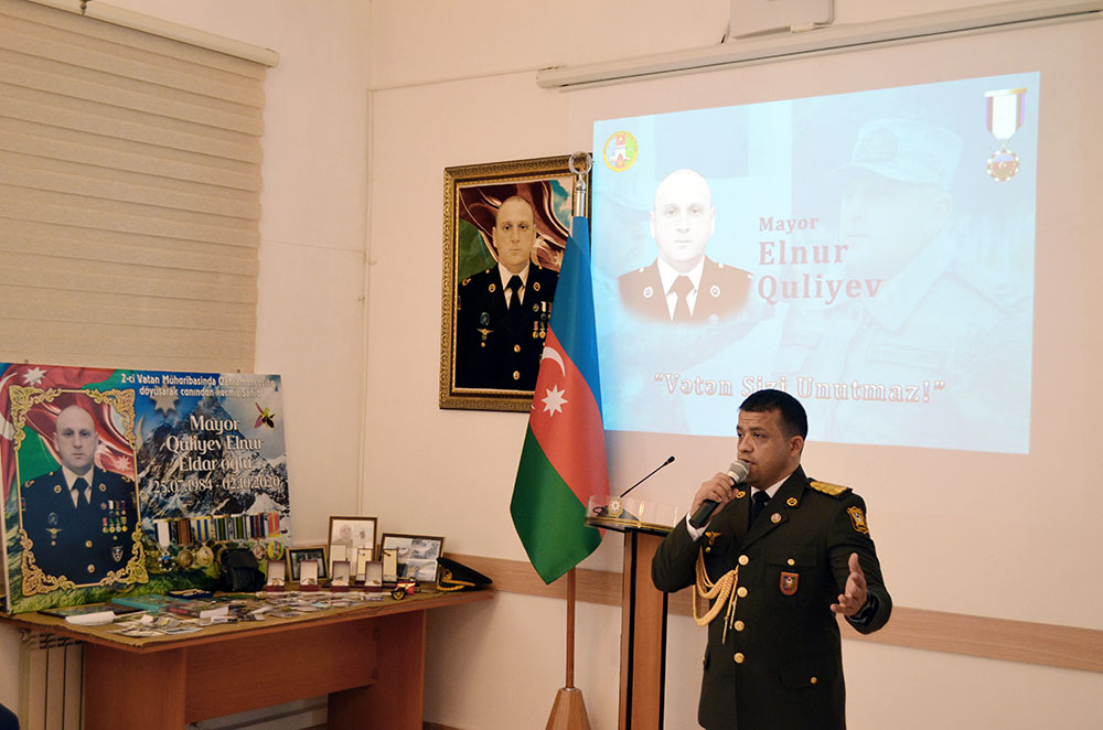 Vətən müharibəsi şəhidinin xatirəsinə həsr olunan anım mərasimi keçirilib (PHOTO)