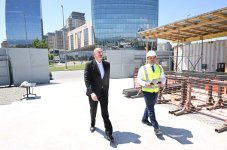 Prezident İlham Əliyev Bakıda Zəfər parkında aparılan tikinti işləri ilə tanış olub (FOTO/VİDEO)