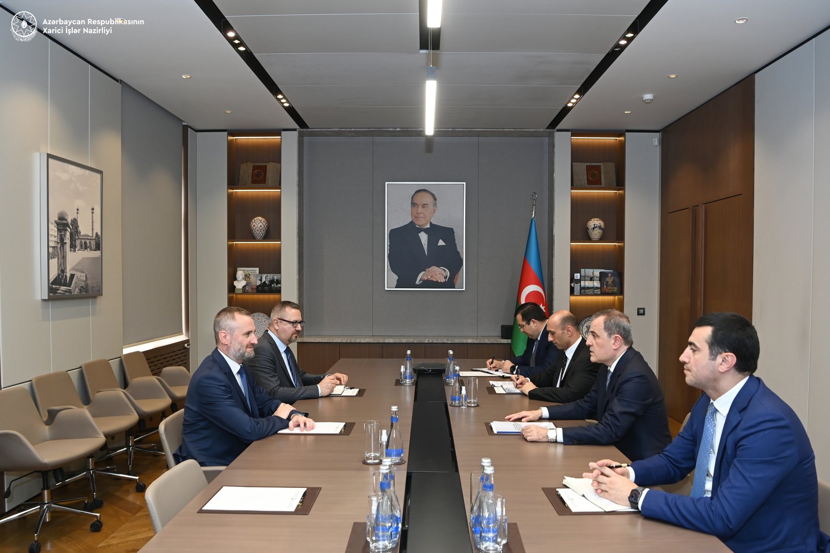 Ceyhun Bayramov Polşa səfirini diplomatik fəaliyyətinin başa çatması münasibətilə qəbul edib