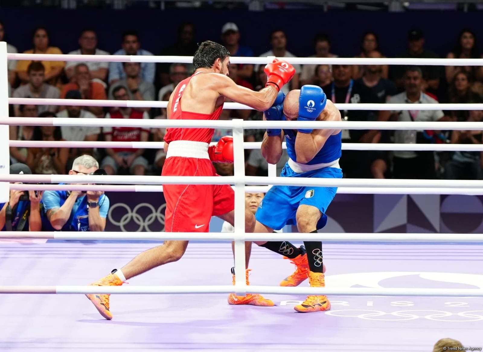 Paris-2024: Azərbaycanın boksçusu Yay Olimpiya Oyunlarında ilk görüşünə çıxıb (FOTO)