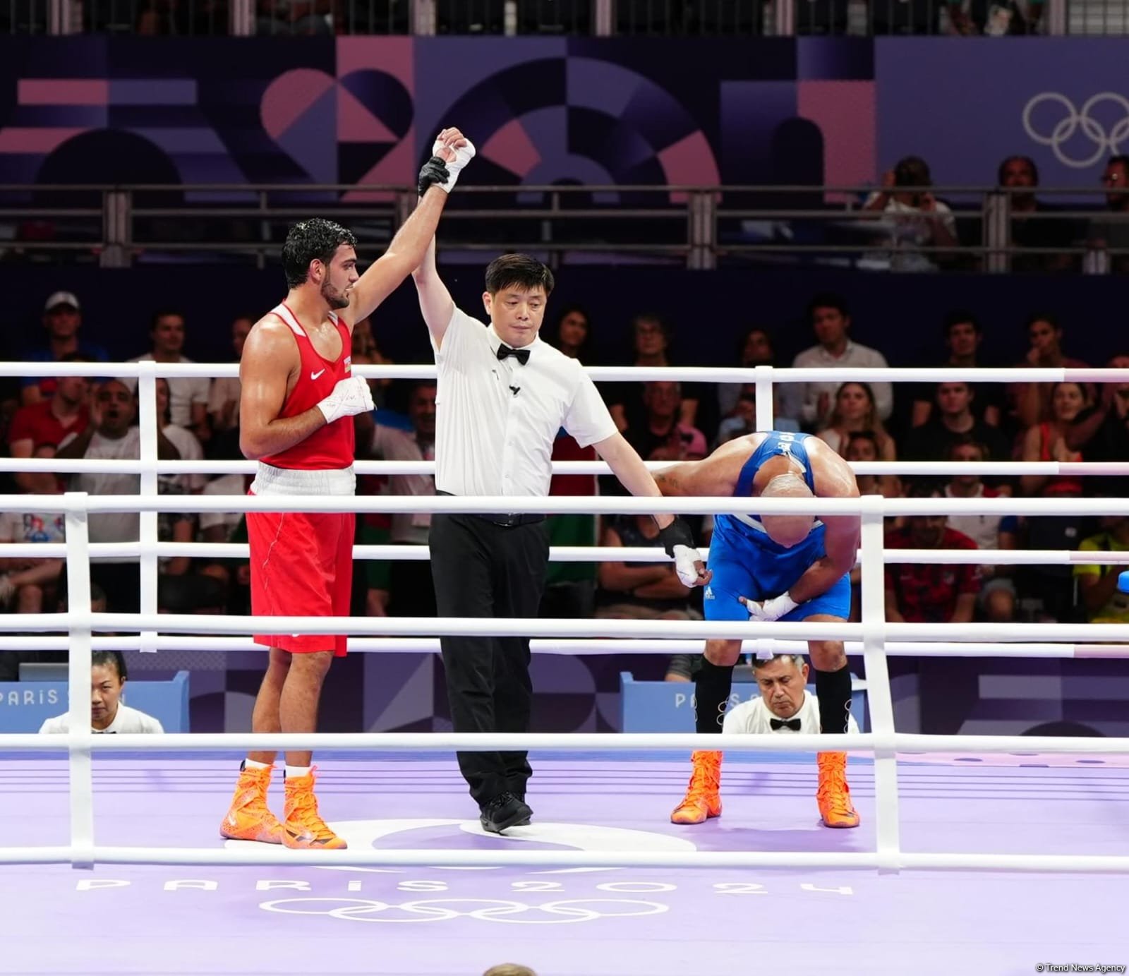 Paris-2024: Azərbaycanın boksçusu Yay Olimpiya Oyunlarında ilk görüşünə çıxıb (FOTO)