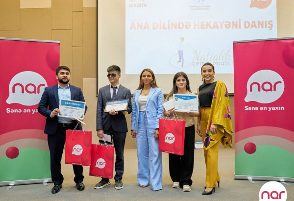 “Nar”ın dəstəyi ilə Azərbaycan əlifbası və Azərbaycan dili günündə natiqlik çempionatının qalibləri mükafatlandırıldı