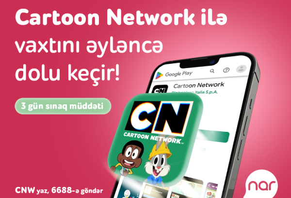 “Nar” yüksək keyfiyyətli “Cartoon Network” oyunlarına giriş imkanı təqdim edir