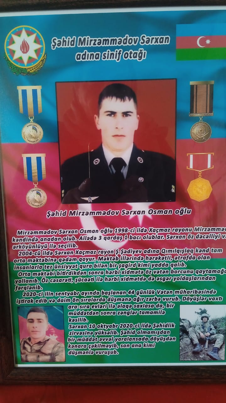 Bu gün şəhid Sərxan Mirzəmmədovun doğum günüdür