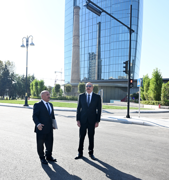 Prezident İlham Əliyev “Cavanşir” körpüsünün yerində inşa olunmuş yeni avtomobil yolunun açılışında iştirak edib (FOTO/VİDEO) (YENİLƏNİB)